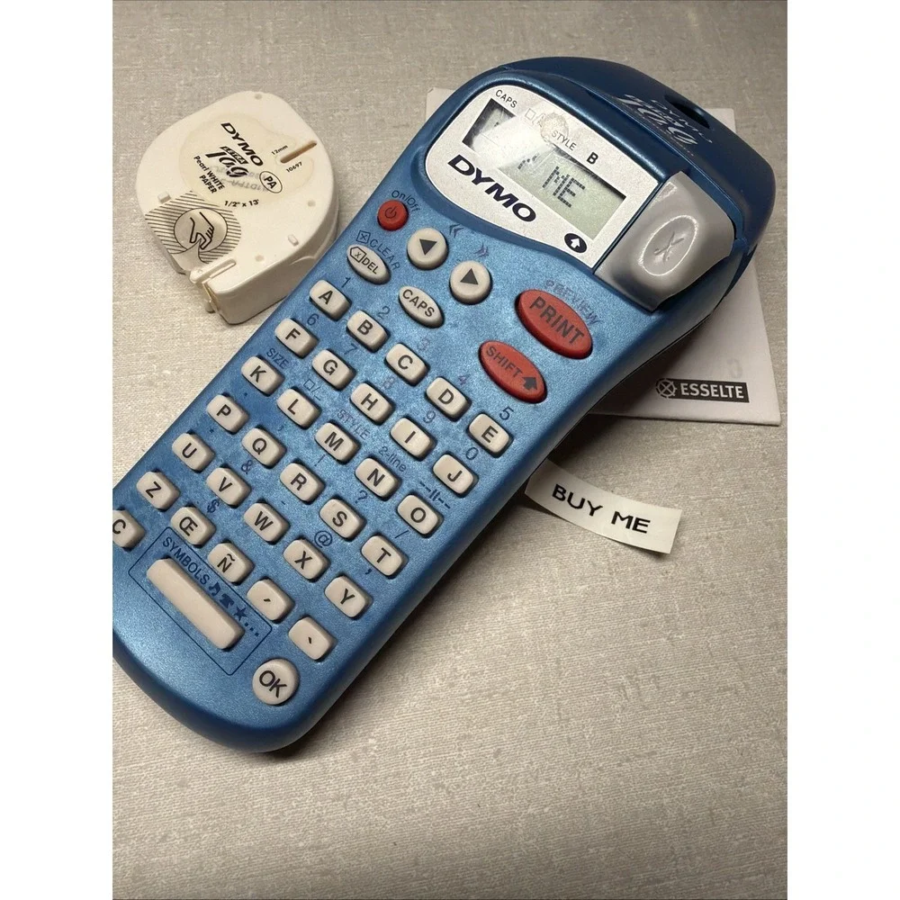 Dymo Letra Tag 100 Esselte Electronic Label Maker Handheld Printer Tested Works